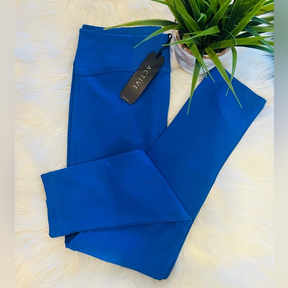 Woman’s Royal Blue Active Slim Stretch Leggings Zipper Ankle Length Pants NWT M - Picture 10 of 14